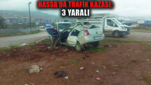 Hassa’da iki araç çarpıştı: 3 yaralı