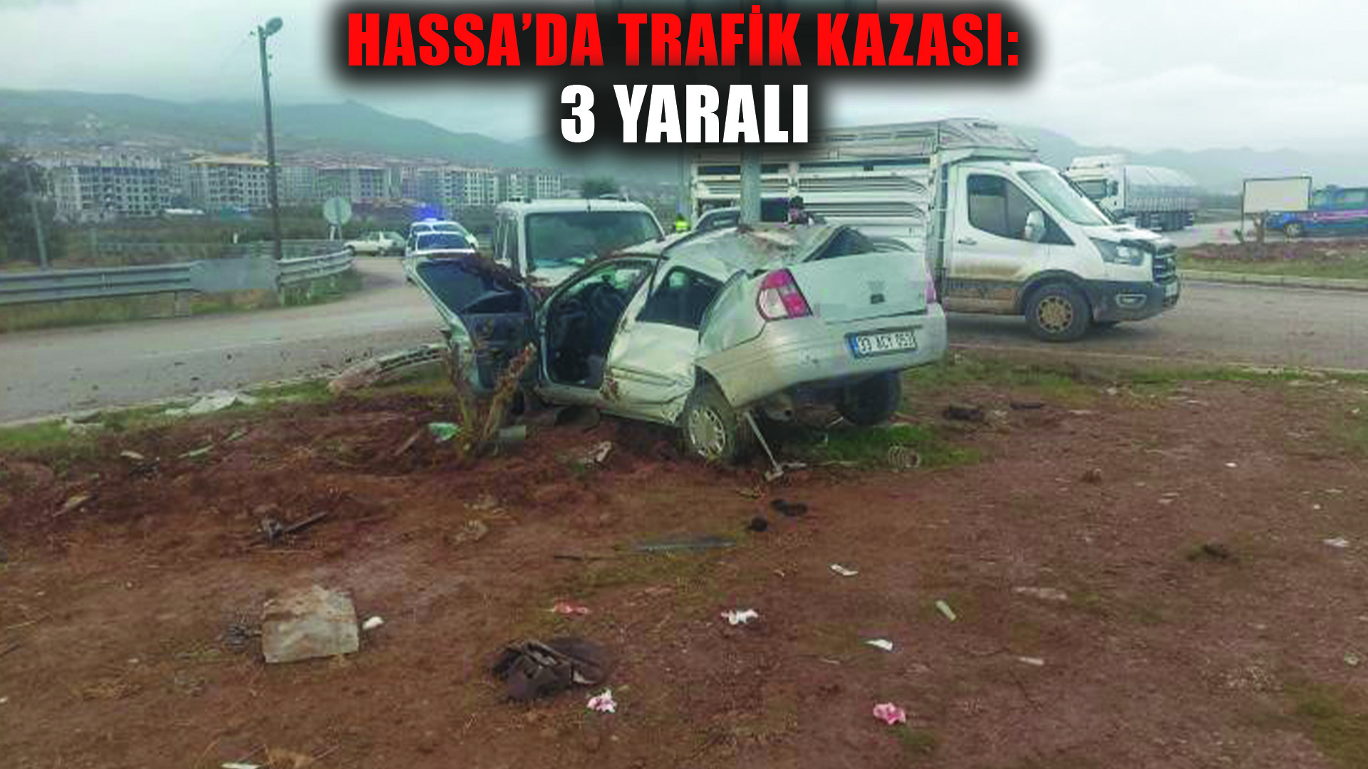 Hassa’da iki araç çarpıştı: 3 yaralı