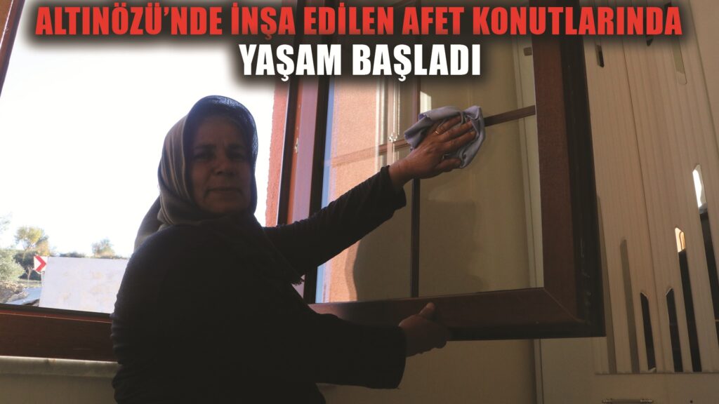 Enkaz kentte afet konutlarında yaşam başladı