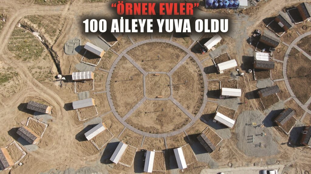 Havadan görüntüsüyle dikkat çeken ‘Örnek Evler’, 100 aileye yuva oldu