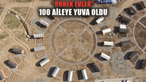 Havadan görüntüsüyle dikkat çeken ‘Örnek Evler’, 100 aileye yuva oldu