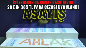 Hatay’da kumar baskınında 28 bin 385 TL para cezası uygulandı