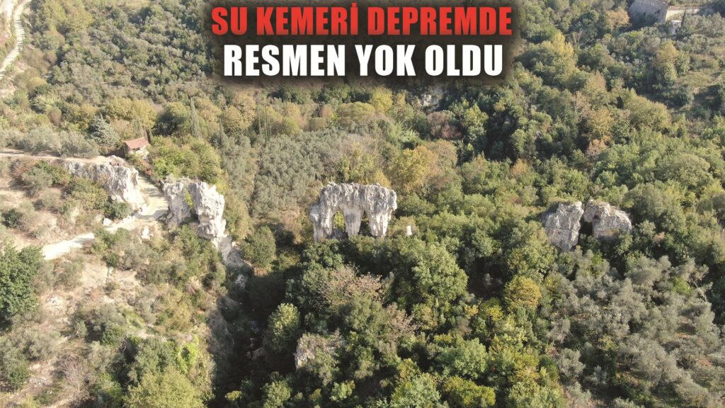 Deprem, devasa taşlarla inşa edilen su kemerini yok etti