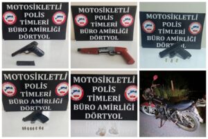 DÖRTYOL'DA GERÇEKLEŞTİRİLEN ASAYİŞ UYGULAMASINDA SİLAH VE MÜHİMMAT ELE GEÇİRİLDİ