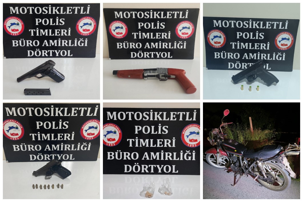 DÖRTYOL'DA GERÇEKLEŞTİRİLEN ASAYİŞ UYGULAMASINDA SİLAH VE MÜHİMMAT ELE GEÇİRİLDİ