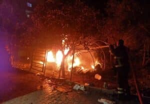ANTAKYA'DA KONTEYNER YANGINI